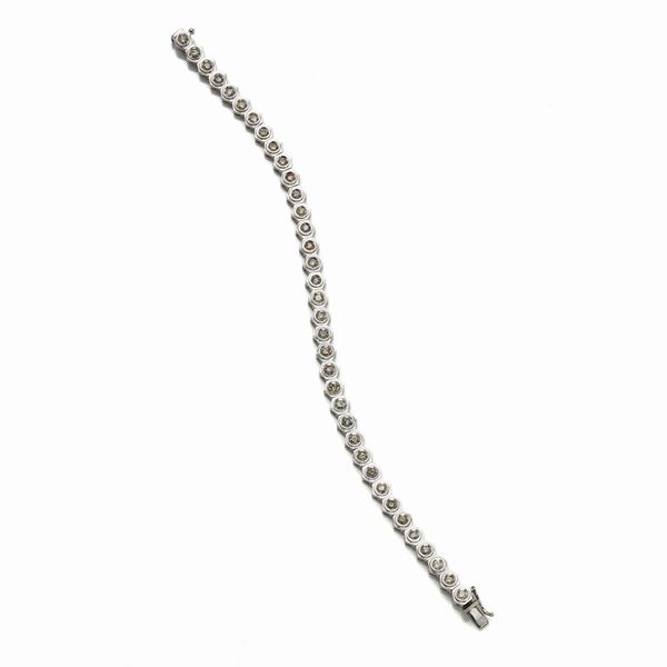 Bracciale tennis in oro e diamanti