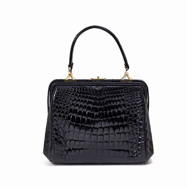 Crocodile bag with Cites  - Auction GIOIELLI, OROLOGI E LUXURY GOODS - Faraone Casa d'Aste
