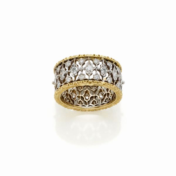 Buccellati : Anello Buccellati in oro e diamanti  - Asta GIOIELLI OROLOGI E LUXURY GOODS - Faraone Casa d'Aste