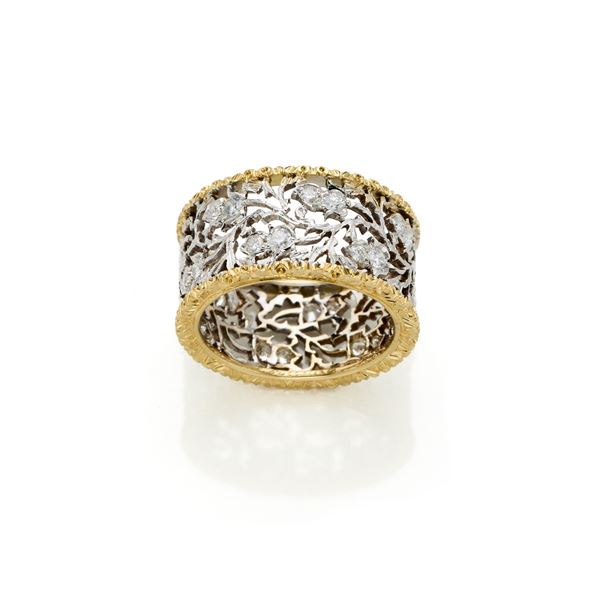 Buccellati gold and diamond ring