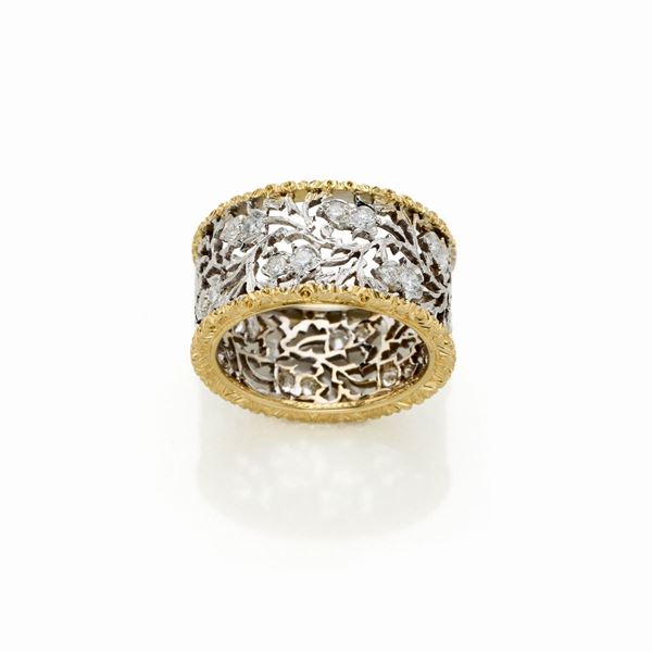 Buccellati : Anello Buccellati in oro e diamanti  - Asta GIOIELLI OROLOGI E LUXURY GOODS - Faraone Casa d'Aste