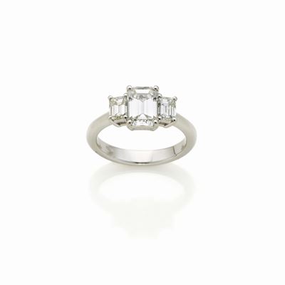 Anello Oro Bianco e Diamanti