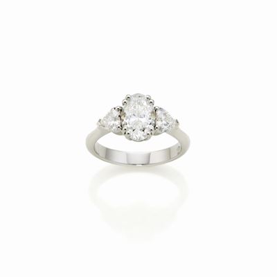 Anello Oro Bianco e Diamanti