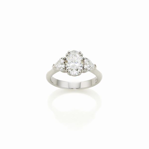 Anello oro bianco e diamanti