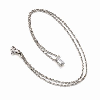 Collana Oro Bianco e Diamante
