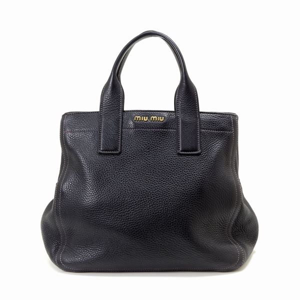 Miu Miu : Miu Miu black leather bag  - Auction GIOIELLI, OROLOGI E LUXURY GOODS - Faraone Casa d'Aste