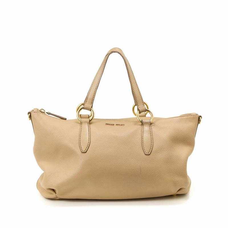 Borsa Miu Miu in Pelle Beige