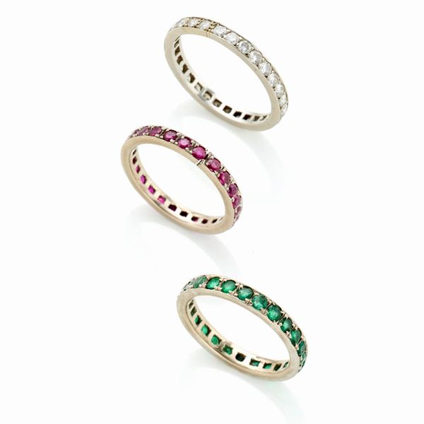 Three eternity rings  