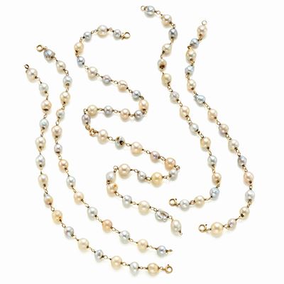 Sei Bracciali in Oro e Perle