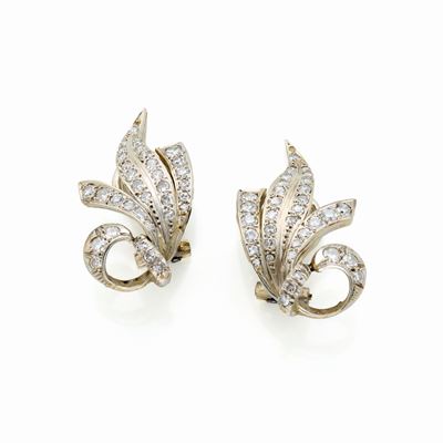 Orecchini in Oro Bianco e Diamanti