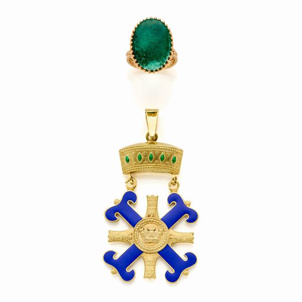 Lotto composto da anello e pendente  - Asta GIOIELLI OROLOGI E LUXURY GOODS - Faraone Casa d'Aste