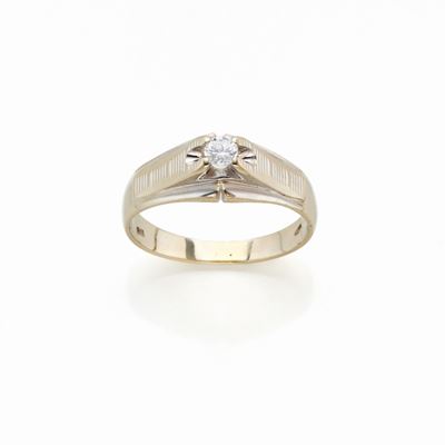 Anello in Oro Bianco con Diamante