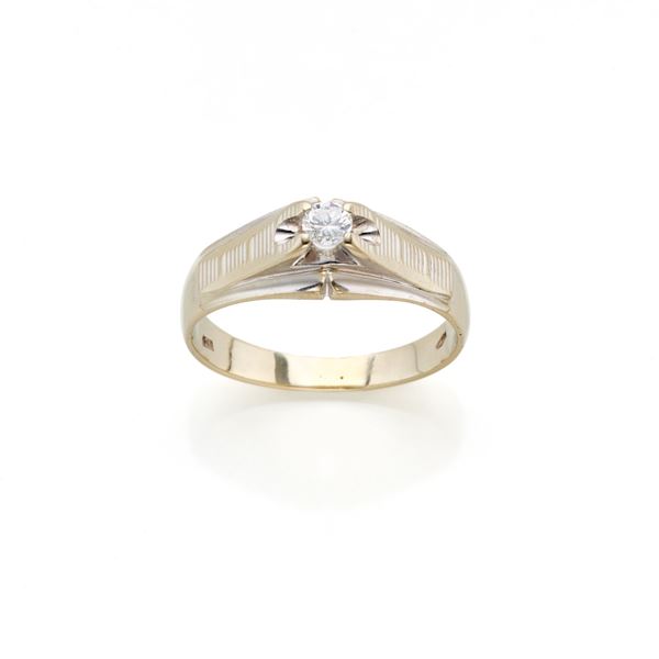 White gold ring with diamond  - Auction GIOIELLI OROLOGI E LUXURY GOODS - Faraone Casa d'Aste