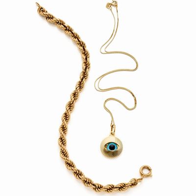 Lotto Composto da un Bracciale e una Catenina con Pendente