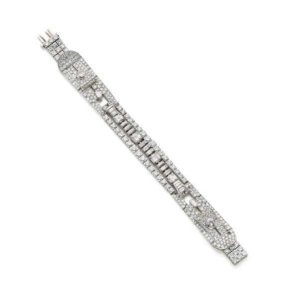 Platinum and diamond bracelet