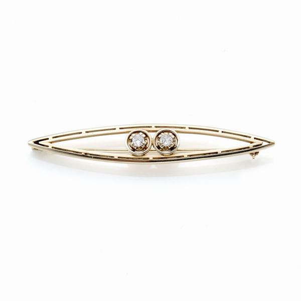 Spilla in oro con diamanti 