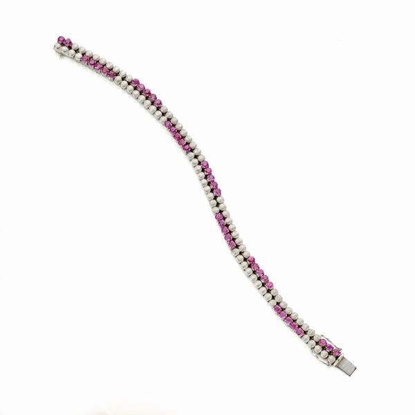 Bracciale in oro e rubini
