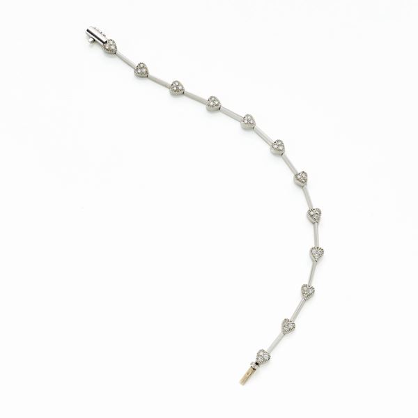 Bracciale in oro con diamanti   - Asta GIOIELLI, OROLOGI E ARGENTI - Faraone Casa d'Aste