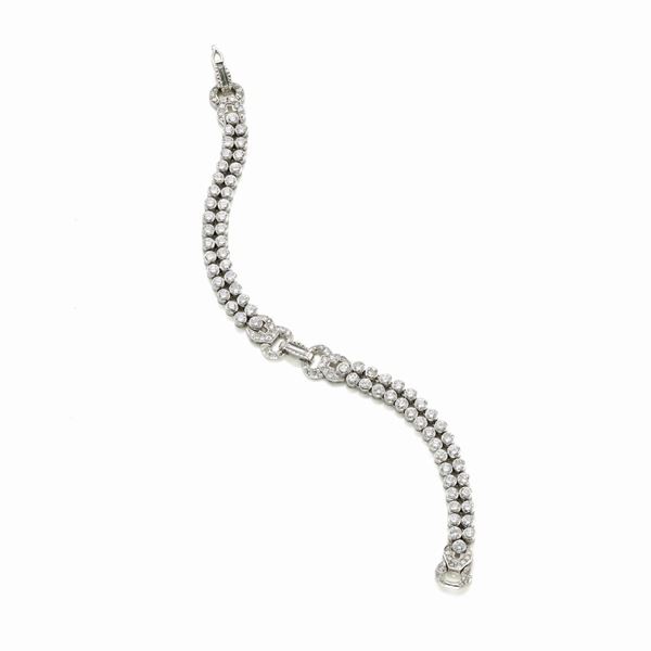 Bracciale in platino e diamanti