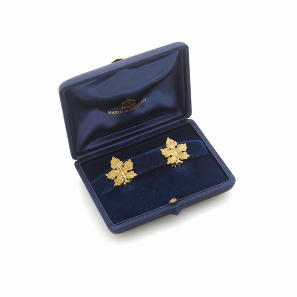 Mario Buccellati : Orecchini in oro  - Asta Gioielli e orologi del XX secolo - Faraone Casa d'Aste