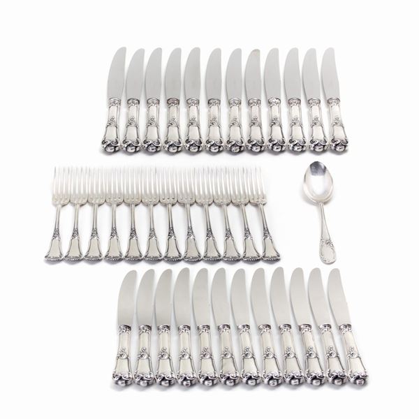 Part of a silver cutlery set 