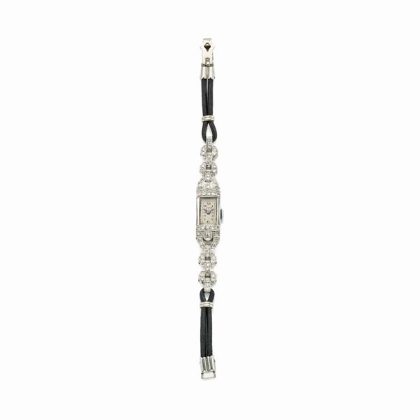 Orologio in platino e diamanti