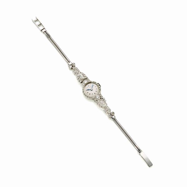 Orologio in platino e oro con diamanti