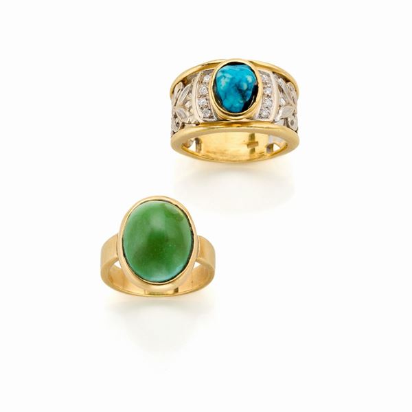 Lot of two gold rings