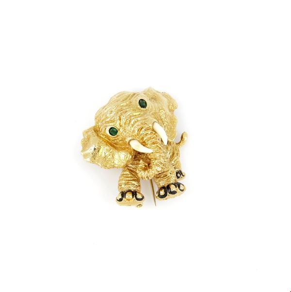 Elephant brooch  - Auction GIOIELLI, OROLOGI E ARGENTI - Faraone Casa d'Aste