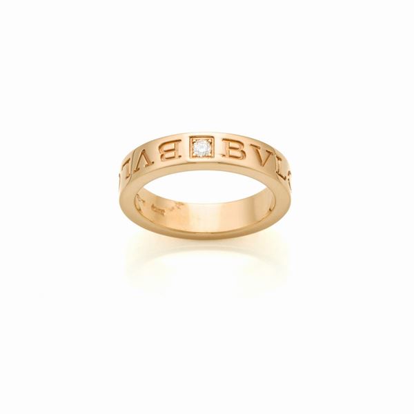 Bulgari : Anello Bulgari in oro con diamante  - Asta GIOIELLI, OROLOGI E LUXURY GOODS - Faraone Casa d'Aste