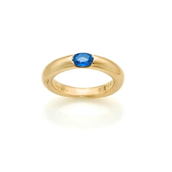 Cartier - Cartier gold ring with sapphire