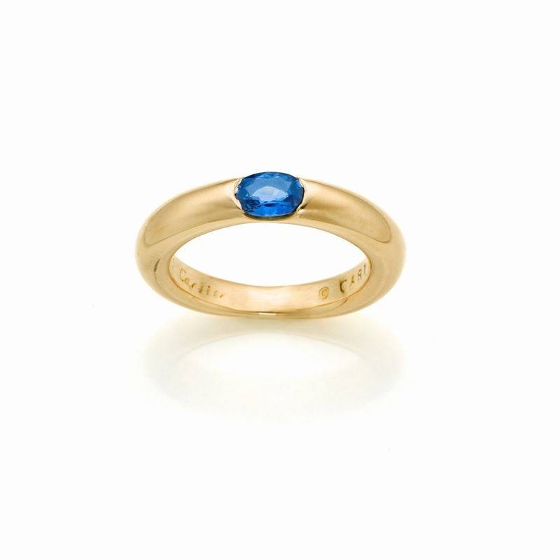 Anello Cartier in Oro con Zaffiro