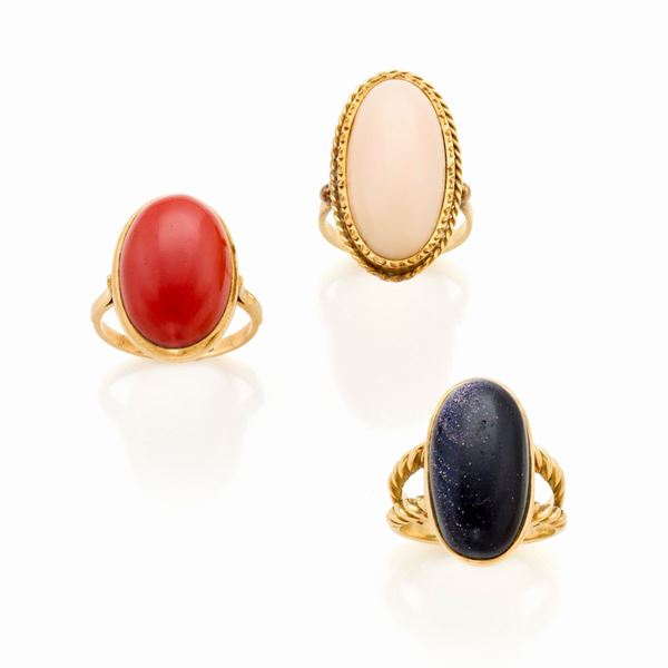 Tre anelli in oro 
