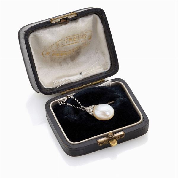 Pendente in platino  - Asta Gioielli e orologi del XX secolo - Faraone Casa d'Aste