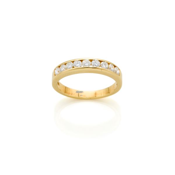 Gold ring with diamonds  - Auction GIOIELLI, OROLOGI E LUXURY GOODS - Faraone Casa d'Aste