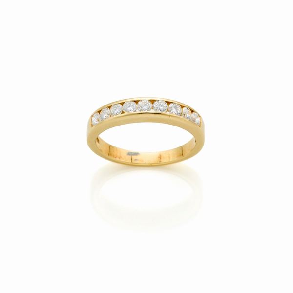 Anello in oro con diamanti  - Asta GIOIELLI, OROLOGI E LUXURY GOODS - Faraone Casa d'Aste