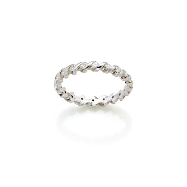 Gold and diamond eternity ring 