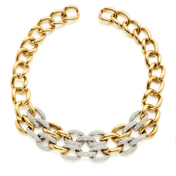 Sabbadini gold and diamond necklace