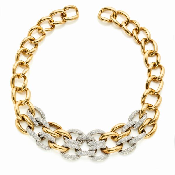 Sabbadini : Collier Sabbadini in oro e diamanti  - Asta GIOIELLI, OROLOGI E LUXURY GOODS - Faraone Casa d'Aste