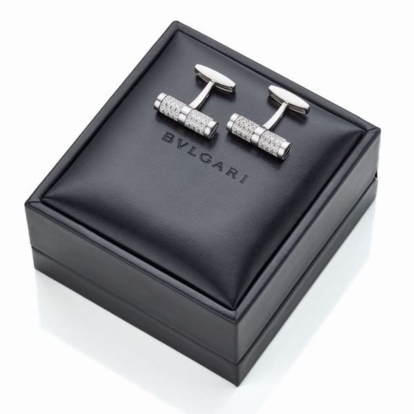 Bulgari : Gemelli Bulgari in oro e diamanti   - Asta GIOIELLI, OROLOGI E LUXURY GOODS - Faraone Casa d'Aste