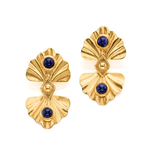 gold pendant earrings   - Auction GIOIELLI, OROLOGI E LUXURY GOODS - Faraone Casa d'Aste