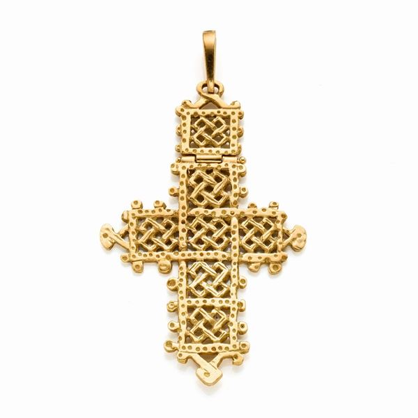 Croce pendente in oro