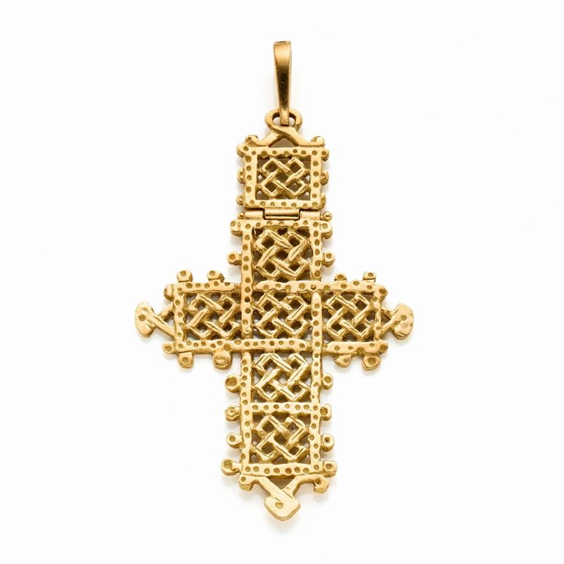 Croce pendente in oro