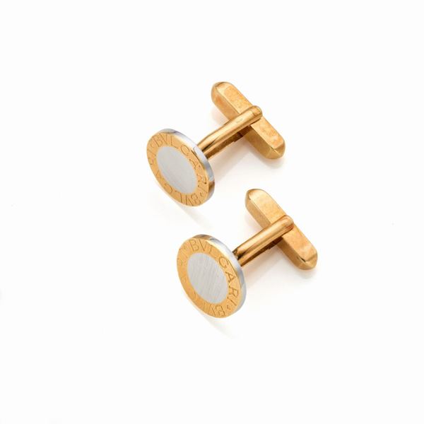 Bulgari - Gemelli Bulgari in acciaio e oro