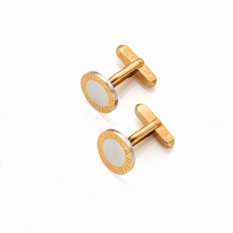 Gemelli Bulgari in Acciaio e Oro
