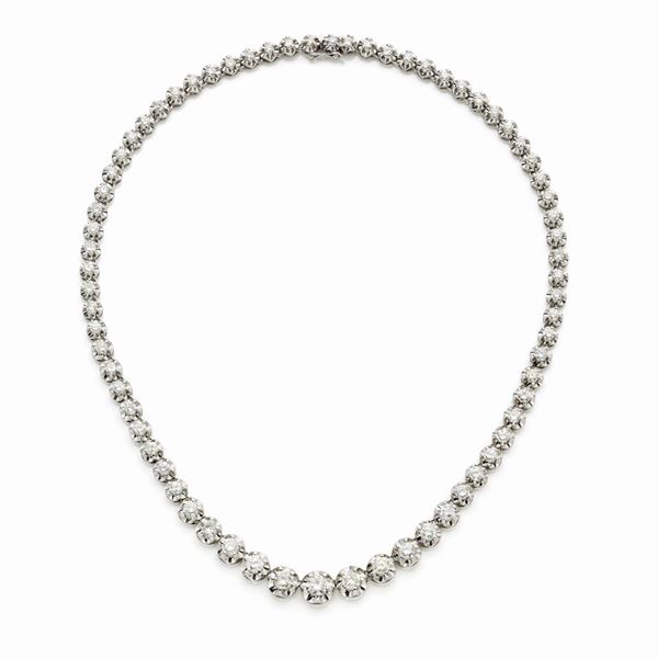Collier in oro bianco e diamanti