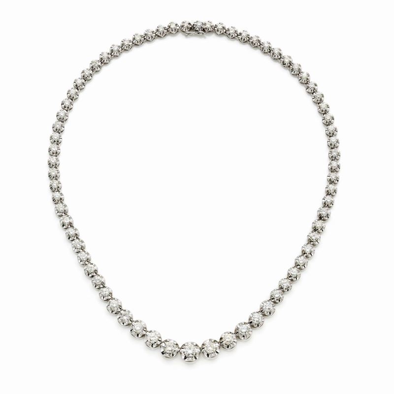 Collier in Oro Bianco e Diamanti