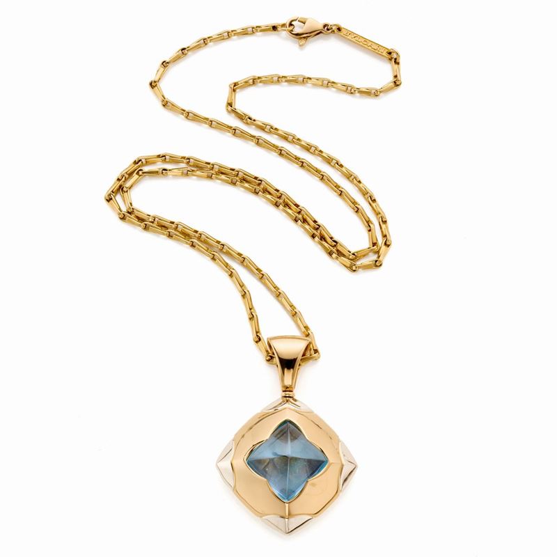 Pendente Bulgari in Oro e Topazio
