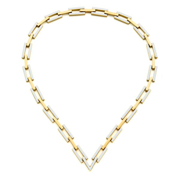Webb gold and enamel necklace