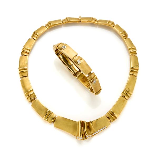 Misani gold and diamond demi parure  - Auction GIOIELLI, OROLOGI E LUXURY GOODS - Faraone Casa d'Aste